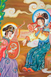 Antique Chinese mural. Antique Chinese mural.