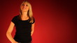Dancing woman and red glowing background Dancing woman and red glowing background