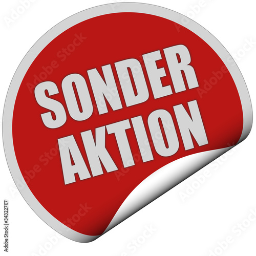 Illustration: Sticker rot rund curl unten SONDERAKTION Sticker rot rund curl unten SONDERAKTION