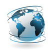 globe design bleu