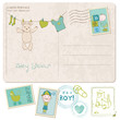 Photo en ligne au meilleur prix Baby Shower Card with set of stamps