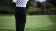 Golf player teeing off on a beautiful golf course