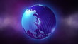 Video: Animated earth illustration with nebula Animated earth illustration with nebula