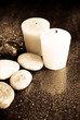 Photo: Wet Candles and Stones Wet Candles and Stones