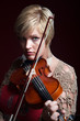 Woman Plays a Violin