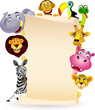 Animal cartoon and blank space Animal cartoon and blank space