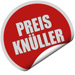Sticker rot rund curl unten PREIKNÜLLER