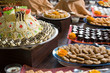 Buffet style dessert.