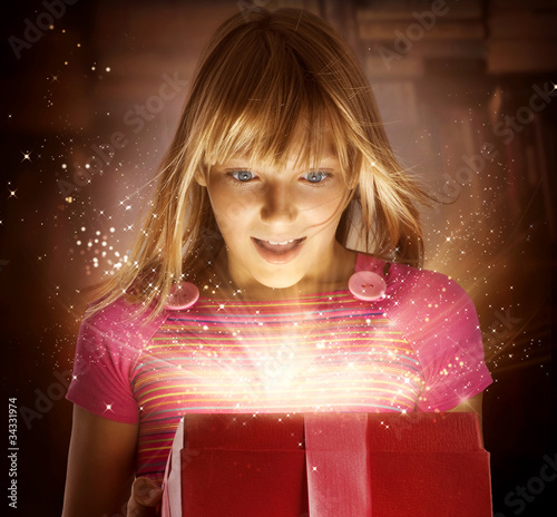Photo: Happy Kid with Gift Happy Kid with Gift