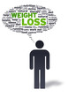 Paper Man with iweight loss Bubble