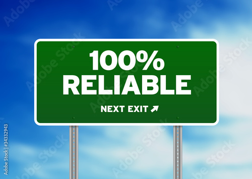 Illustration: 100% Reliable Road Sign 100% Reliable Road Sign