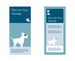 4X9 two Sided Rack Card with Dog, inkl. crop marks, vector 4X9 two Sided Rack Card with Dog, inkl. crop marks, vector