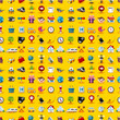 Yellow Travel Icons Seamless Pattern Yellow Travel Icons Seamless Pattern