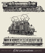 vector set: old locomotives #part2