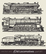 vector set: old locomotives #part1