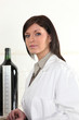 Woman in a wine laboratory