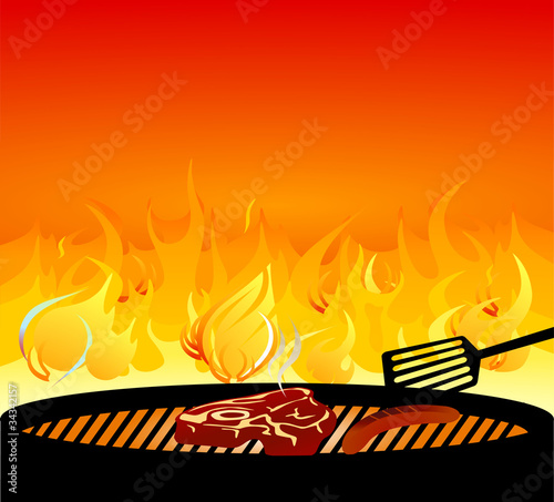 Vektor: grillen Feuer grillen Feuer