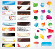 Banners and bubbles for speech on different topics