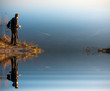 Fishing in a lake