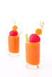 Vegetable juice in short glasses