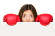 Funny fitness boxing sign woman