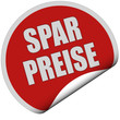 Sticker rot rund curl unten SPARPREISE