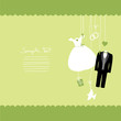 Hanging Wedding Symbols Border Green