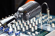 Sound mixer closeup