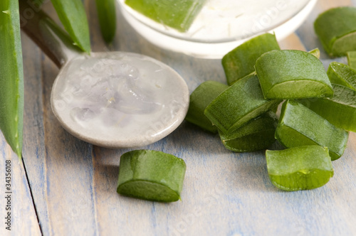 Photo: aloe vera juice with fresh leaves aloe vera juice with fresh leaves