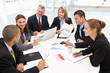 Mixed group in business meeting