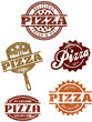 Vintage Style Pizza Bélyeg