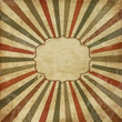 Vintage template with sunbeams, old card