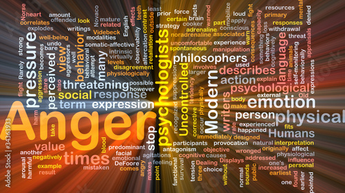 Illustration: Anger background concept glowing Anger background concept glowing