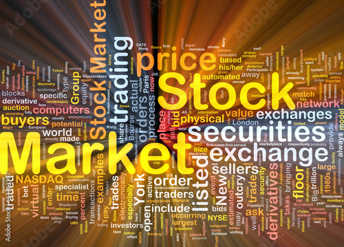 Illustration: Stock market background concept glowing Stock market background concept glowing