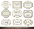 Vintage retro labels
