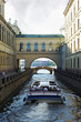 View of St. Petersburg. River channel with boats