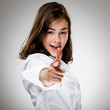 Young girl pointing Young girl pointing