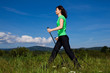 Nordic walking - active woman outdoor