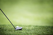 Golf background with driver and ball.