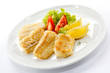 Fish dish - fried fish fillets and vegetables
