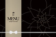 Design restaurant menu on flowers background