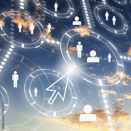 Illustration: symbol of social network symbol of social network