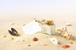 Karte am Strand