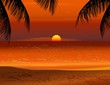 Tropical beach sunset Tropical beach sunset