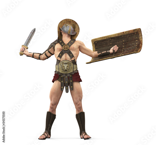Illustration: gladiator the victory is mine front view gladiator the victory is mine front view