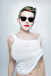 woman with glasses