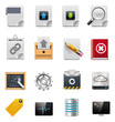 Vector file server administration icon set