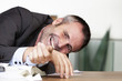 Business person being amuzed.