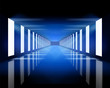 Empty blue interior. Vector illustration. Empty blue interior. Vector illustration.