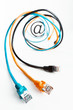 Foto: At in internet cables spiral. At in internet cables spiral.